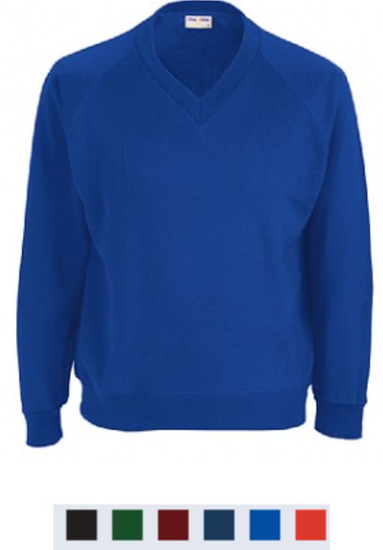 Blue Max Classic Junior Vee Neck Sweatshirt